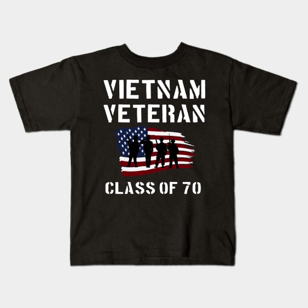 Vietnam Veteran Class of 70 Kids T-Shirt by Dirty Custard Designs 